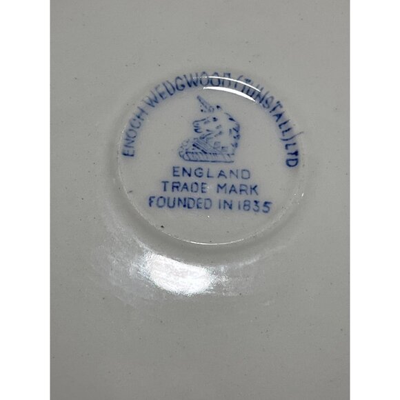 Vintage Blue & White Farmer Plate England Trade Mark 1835 Porcelain Decor - Picture 8 of 12